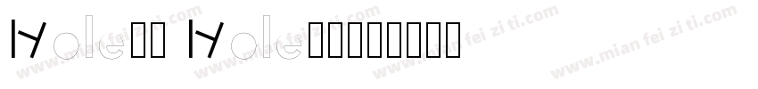 Hole-2 Hole-3字体转换